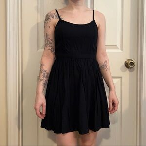 Black Mini Dress with Cutout Back